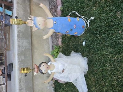 Handmade pottery lamps $40 each