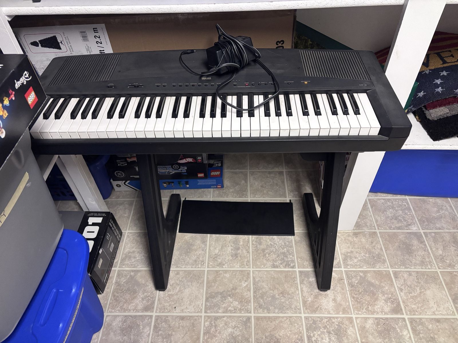 Yamaha YPP-35 Digital Piano Keyboard with Stand and Power Adapter