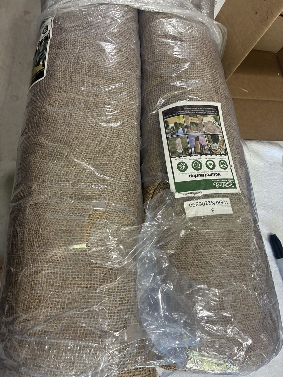 Agrifabric Natural Burlap Rolls - 2 Pack, Biodegradable, Tough & Durable, Weed Control, Tree Wrap