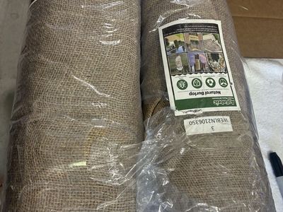 Agrifabric Natural Burlap Rolls - 2 Pack, Biodegradable, Tough & Durable, Weed Control, Tree Wrap