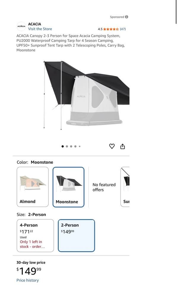 Waterproof Camping Tarp for 4 Season Camping