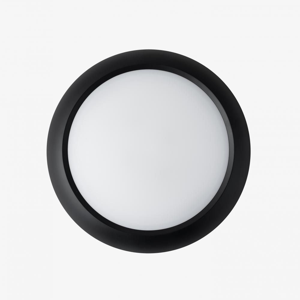 Modern, 13" LED Disc Light Black Finish