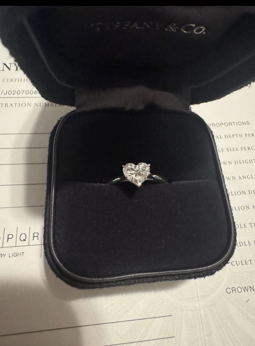 Tiffany & Co Heart-shaped Diamond Engagement Ring in Platinum