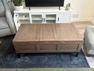 Crate &Barrel Coffee table with storage