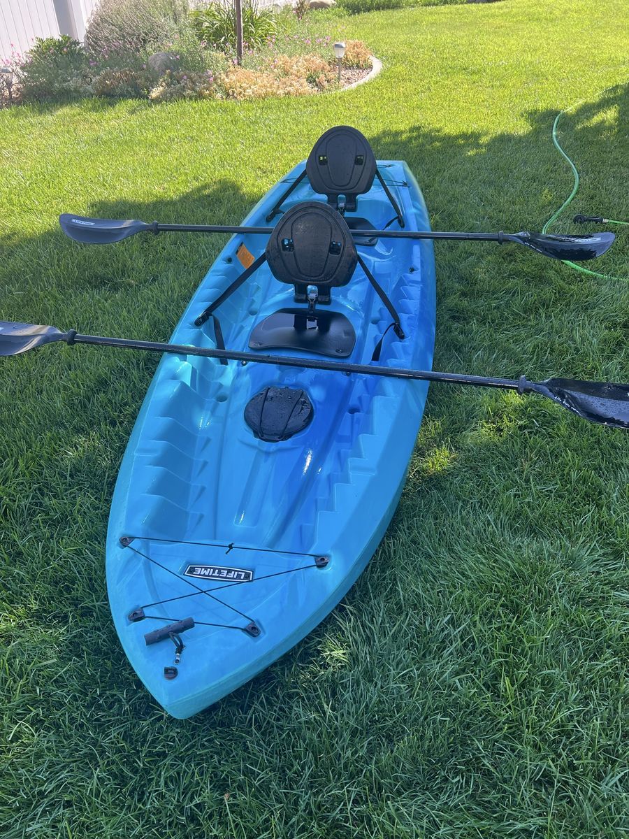 Lifetime Envoy 100 2-Person Sit-on-Top Kayak with Paddles, Blue