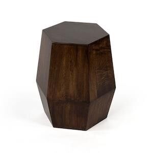 Mango Wood Hexagonal Side Table