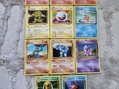 Pokémon Evolutions Trading Card Lot: Vulpix, Ponyta, Growlithe, Electabuzz, Electrode, Magikarp, Machop, Machoke, Nidoran, Kakun