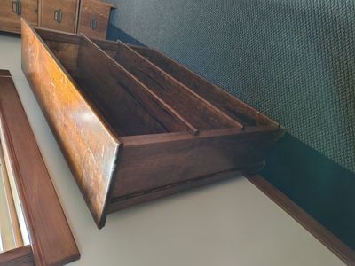 solid wood bookcase - $40