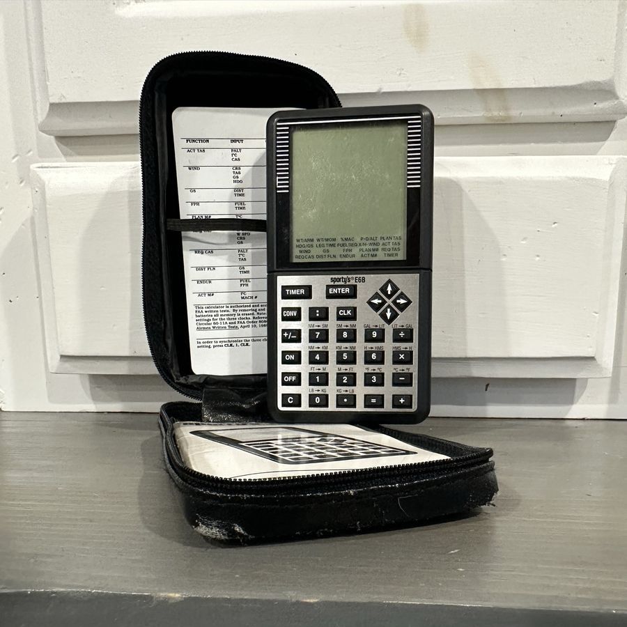 Sporty's E6B Flight Computer Calculator with Case - Aviation Pilot Tool
