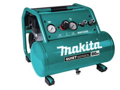 New in box, Makita MAC320Q Quiet Series 1-1/2 HP, 3 Gallon, Oil-Free, Electric Air Compressor