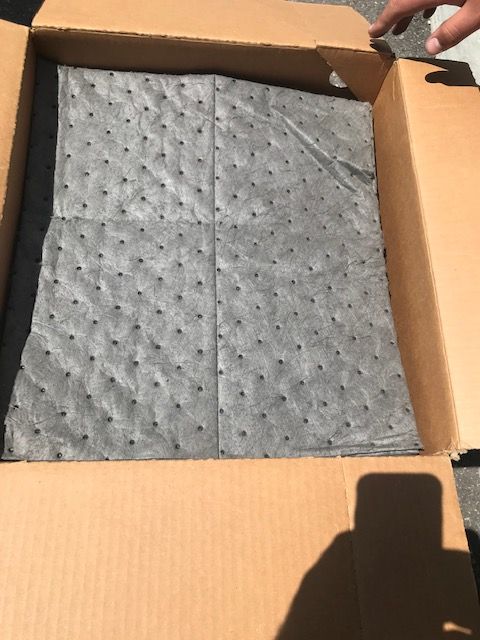 Oil absorbent pads for spills and misc Car repair