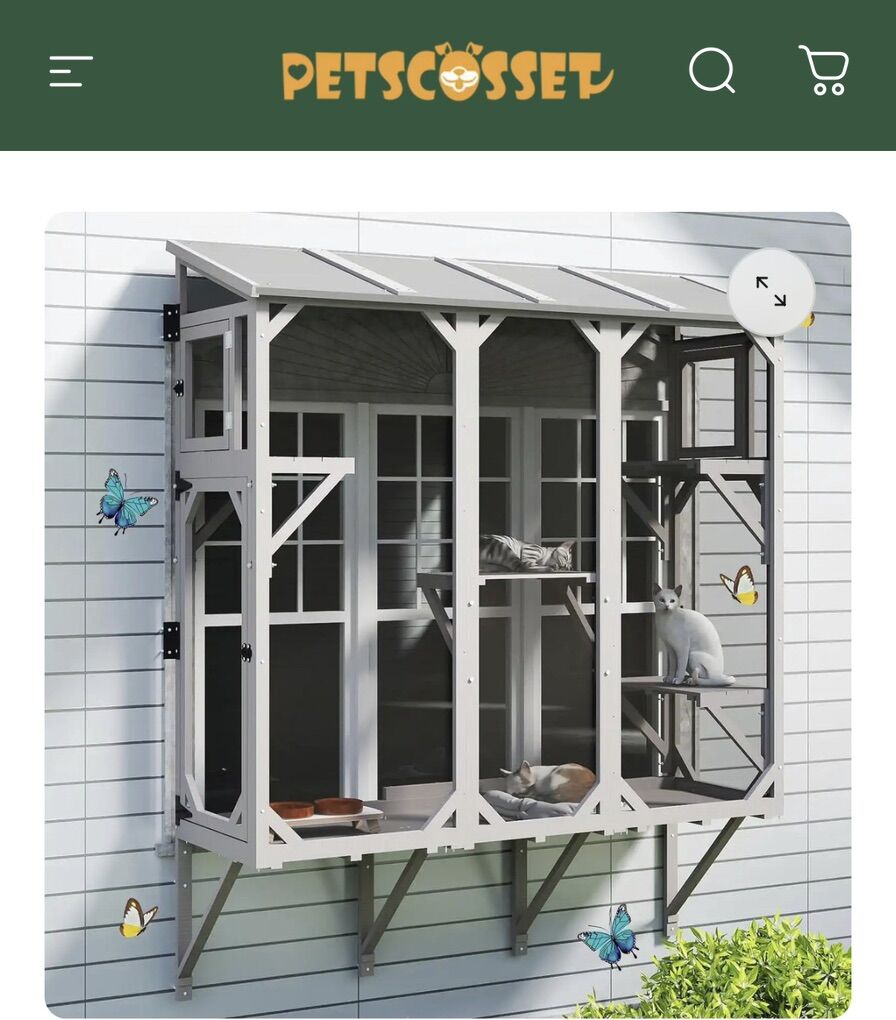NEW! Cat Catio Expandable Window Box Enclosure