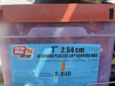 1in round plastic Roofing nails
