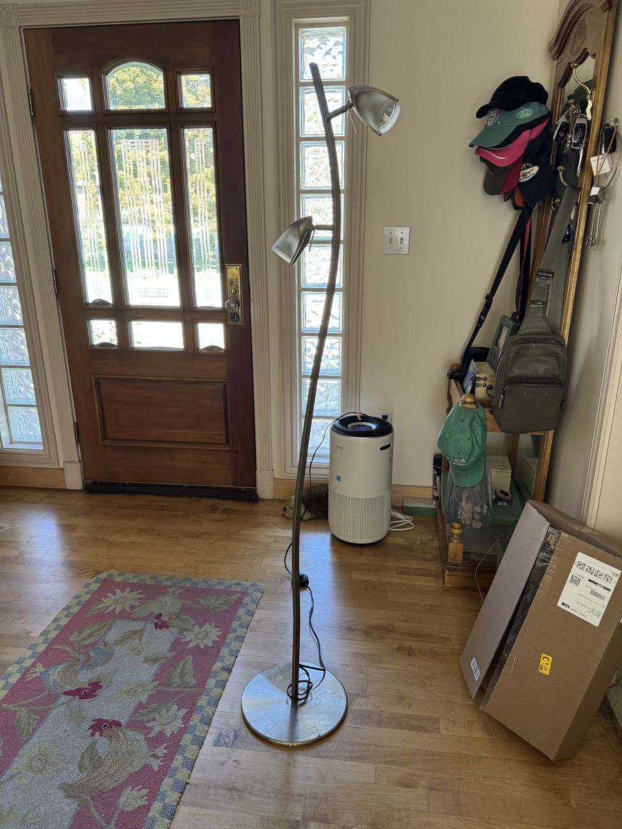 Metal lamp 63” tall