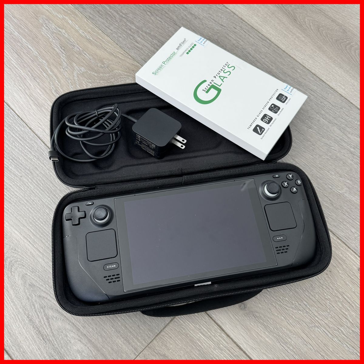 Steam Deck 256gb LCD SD - w/ charger, case, and extra screen protectors