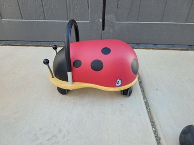 Wheely Bug Ladybug Ride-On Toy - Small Size for Toddlers, Multi-Directional Wheels