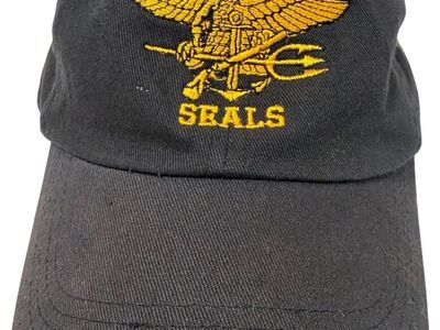 Navy Seals Distressed Black Unisex Adjustable Hat