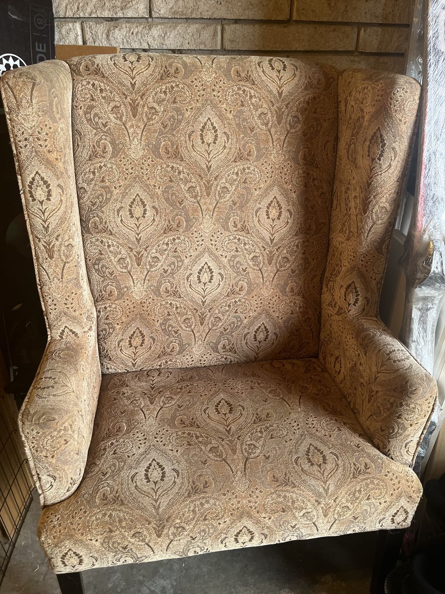 Chair with grey cover