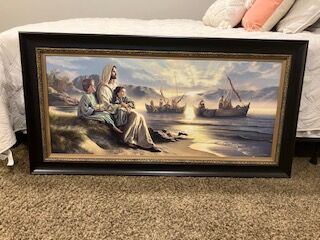 Simon Dewey "Men of Galilee" canvas and frame