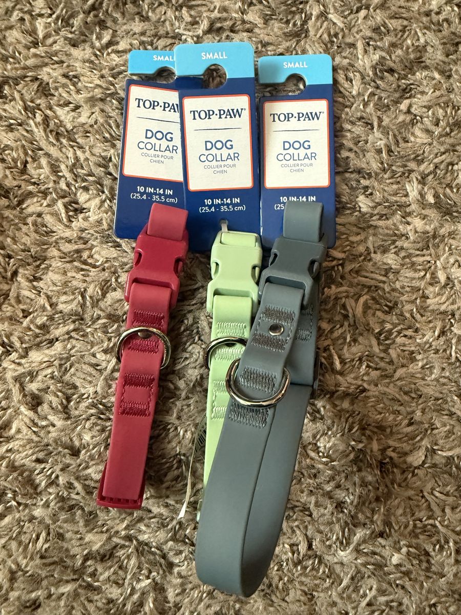 Top Paw size small dog collar 10-14 inches green,