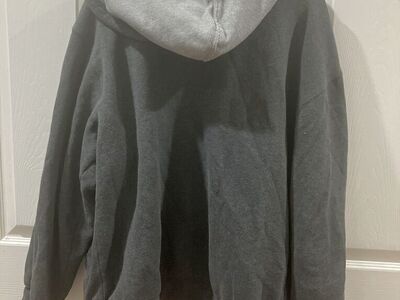 Gray Zip Up Insulated Hooded Sweat Jacket