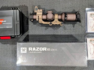 Like new Vortex Razor 1-6 Gen IIe in a Badger Ordanance C1 mount with 3.25 MOA RMR (RM06)
