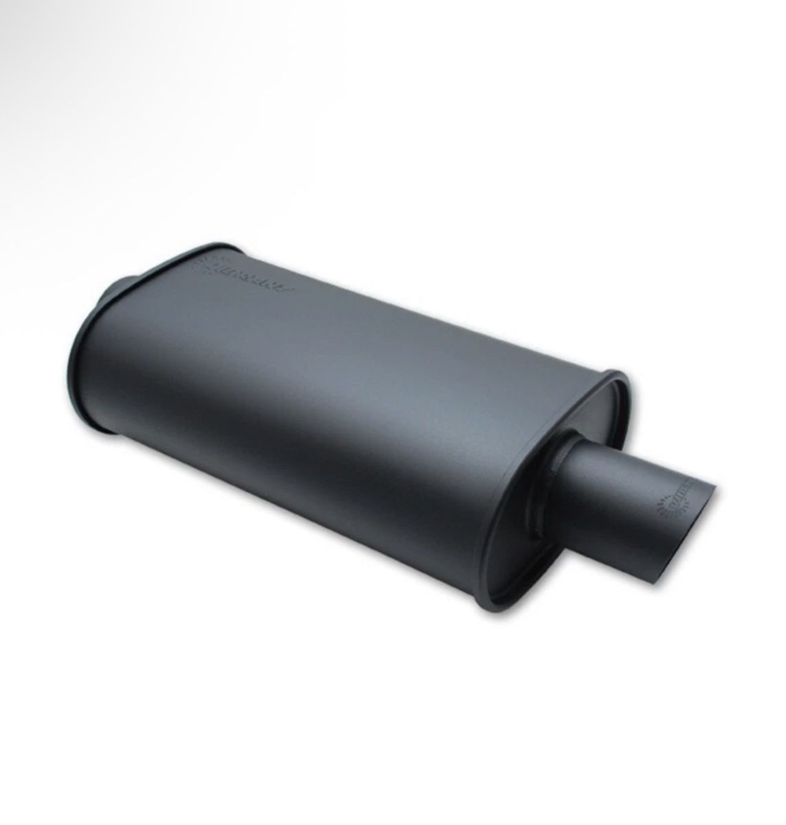 Black Stealth Muffler Single 3" Inlet / Outlet