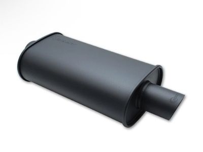 Black Stealth Muffler Single 3" Inlet / Outlet
