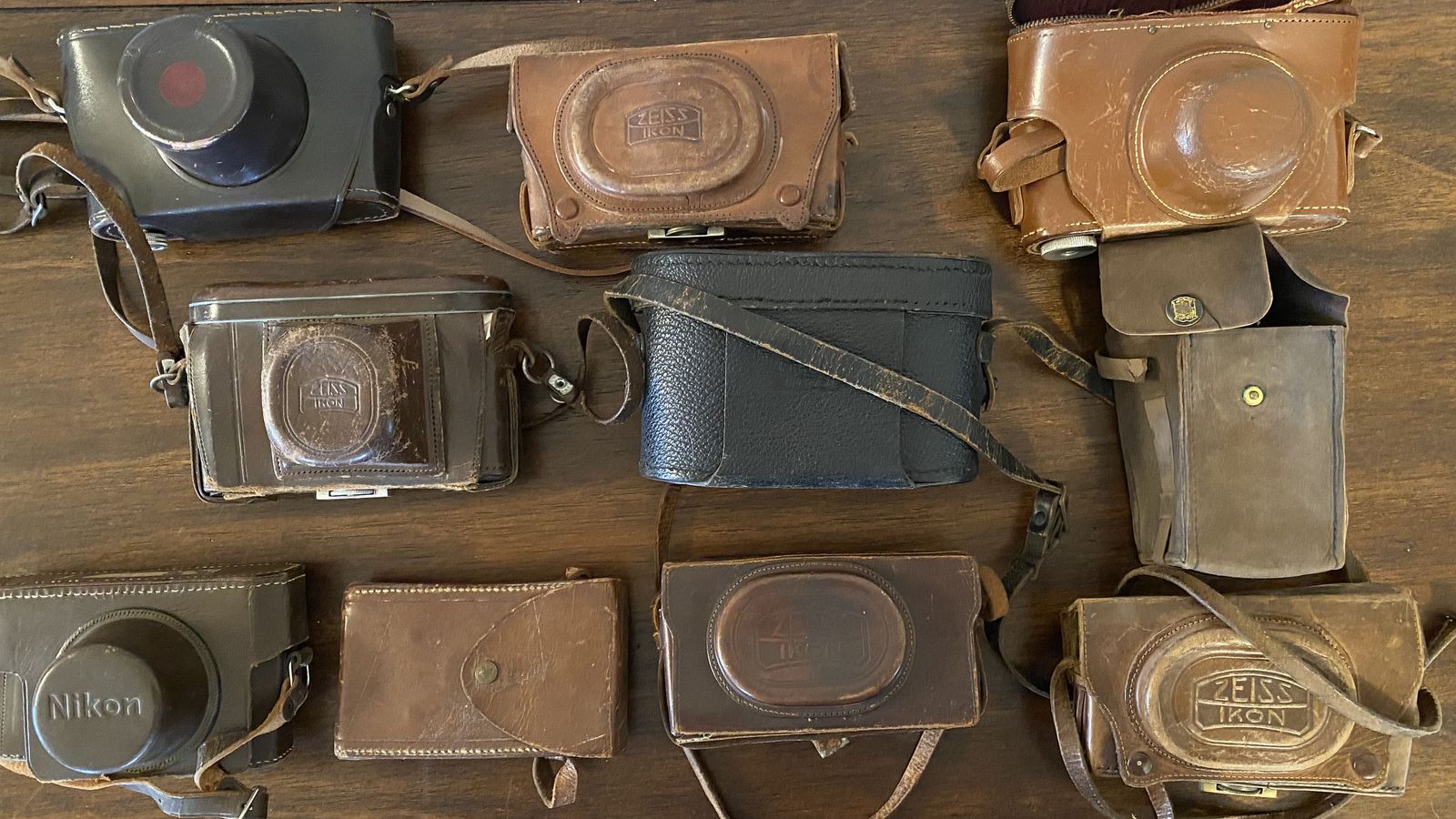 Vintage Leather Camera Cases: Nikon and Zeiss Icon
