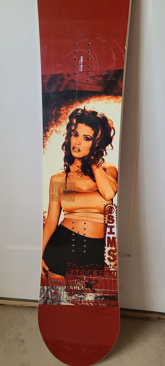 Kobe Tai Rare Snowboard Vivid Video Sims Fader Vintage Hot Sexy Women's Red/White Graphic Snow Board