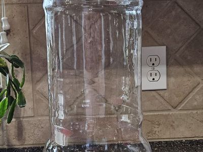 Clear glass apothecary jars