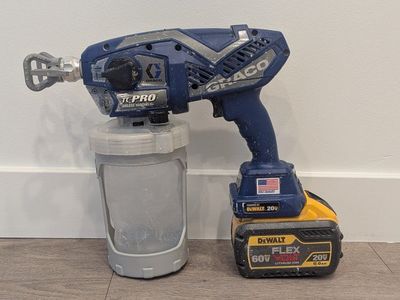 GRACO TC PRO Cordless Airless Paint Sprayer with 2 Dewalt Batteries (New $979)