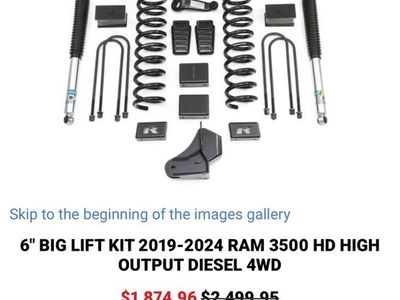 6” big lift kit 2019-2024 Ram 3500 HD high output diesel 4wd