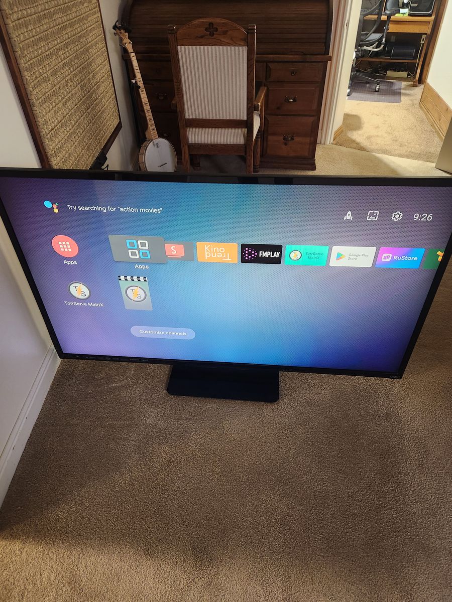 Visio 60" smart TV with remote