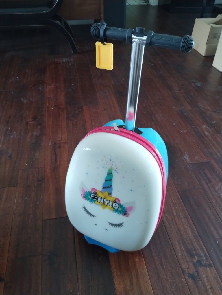 Flyte Chloe the Unicorn Scooter Suitcase - Kids Carry-On Luggage