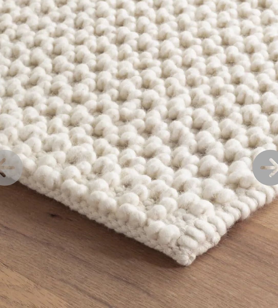 New. Natural Fiber Handwoven 9x12 Bubble Area Rug