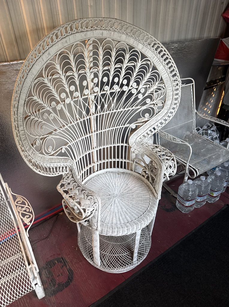 Real Whicker Chair Antique