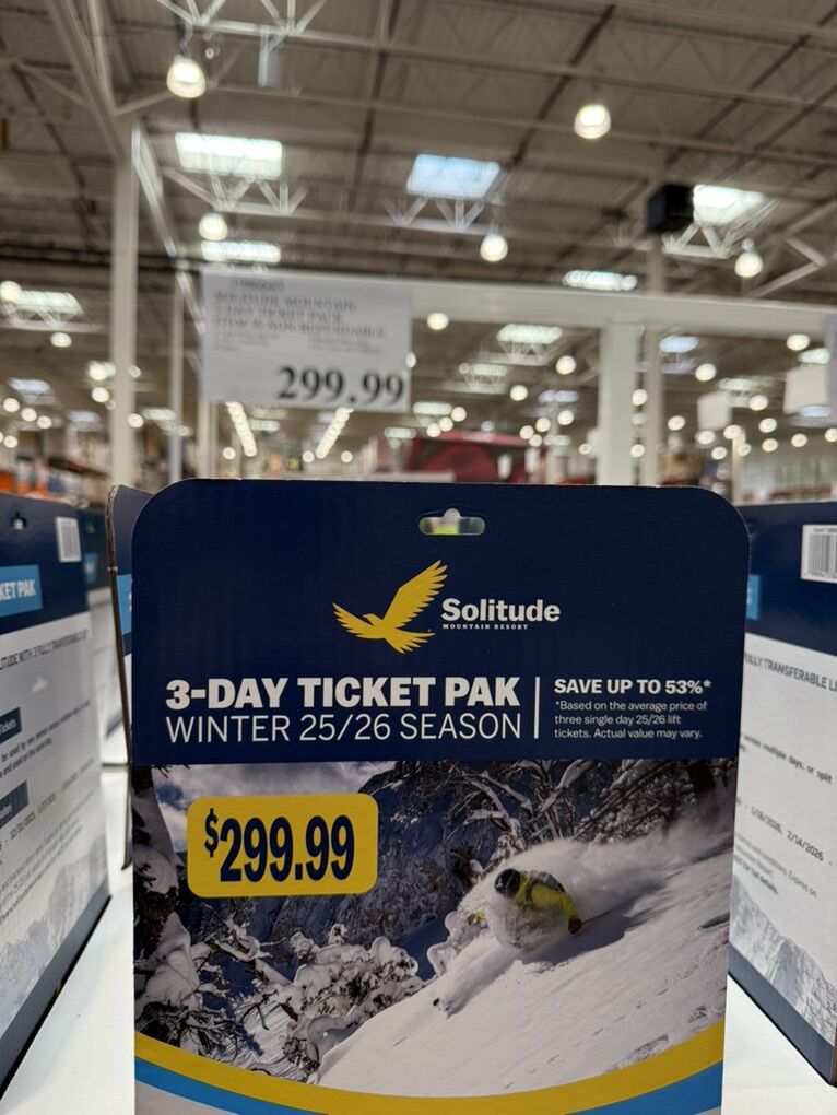 Solitude Three Day Ski Pass Tickets