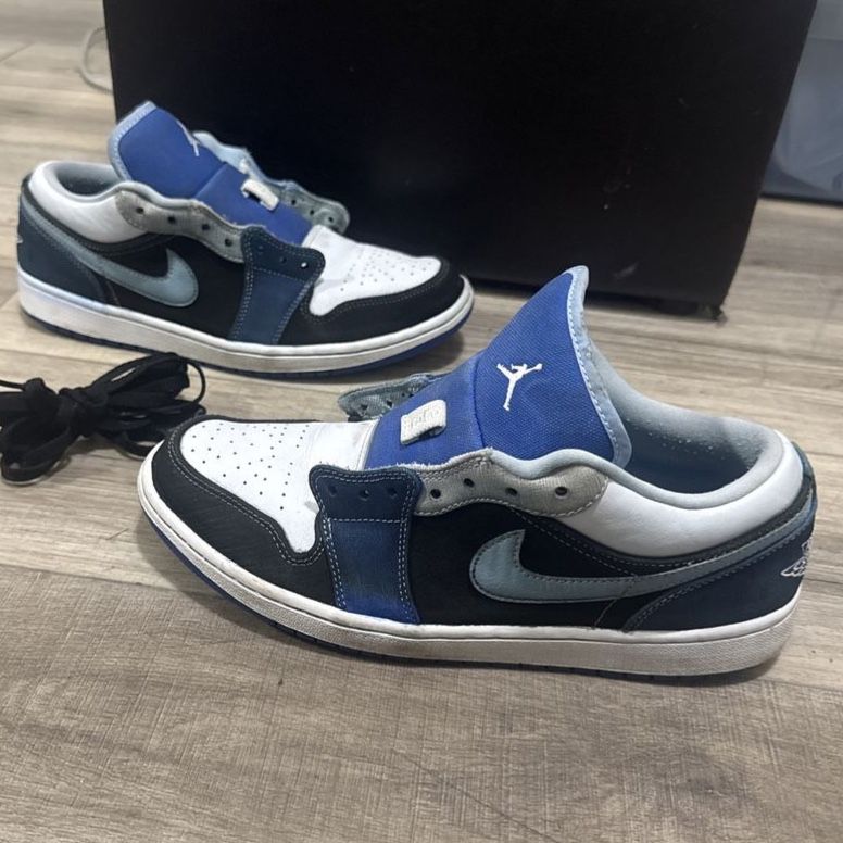 AiR JORDAN 1 LOW SE blue/black men’s size 10.5 pre-owned