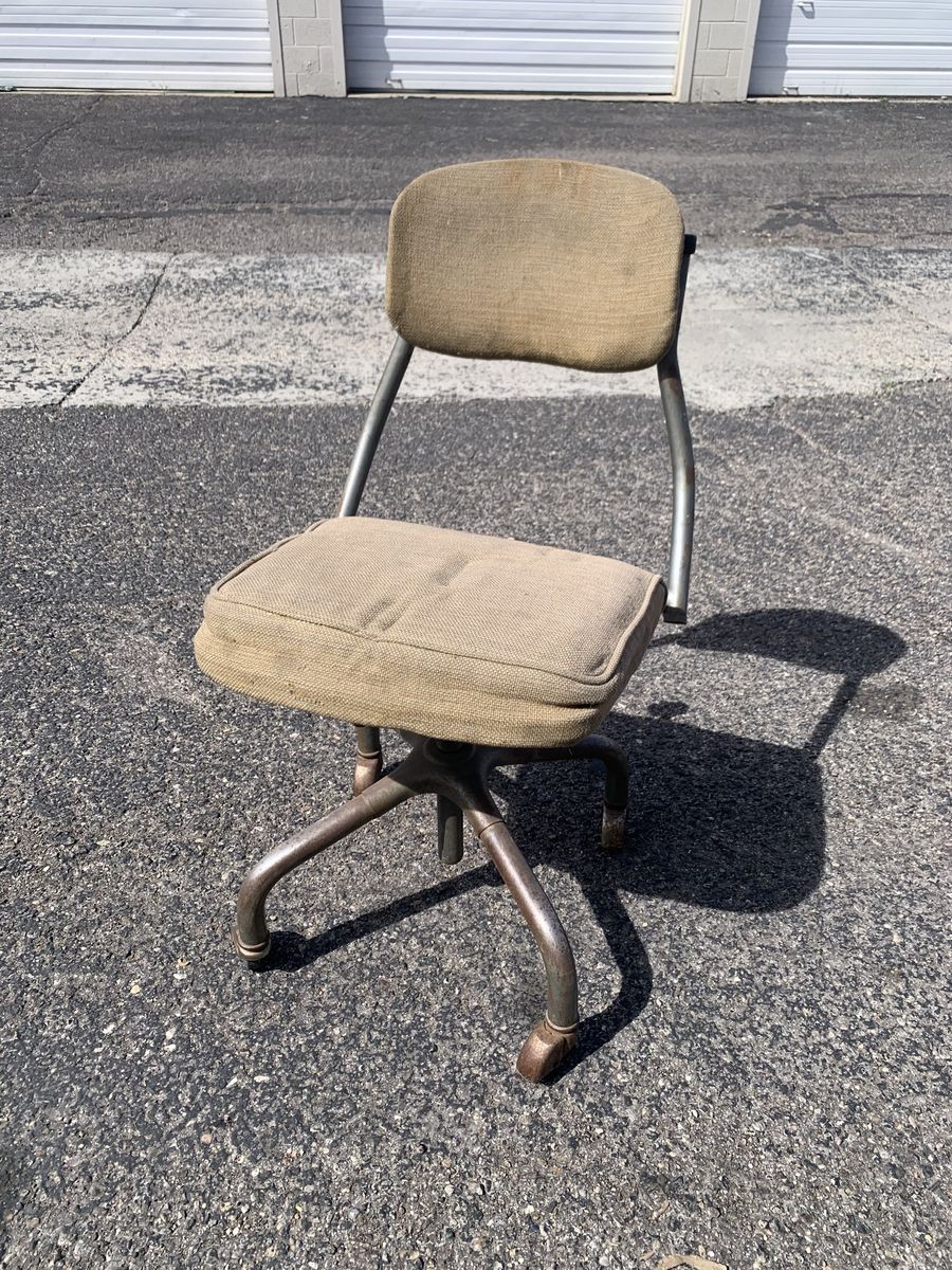 Vintage 1951 Harter Industrial Office Or Desk Chair Metal MCM