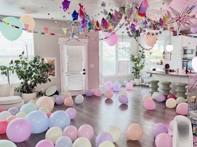 Whimsical Pastel & Silver Birthday Party Decor Bundle - Huge Lot!