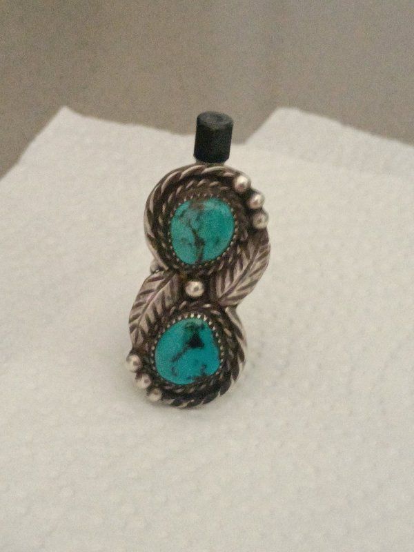 vintage turquoise native American ring