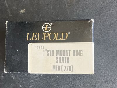 Leupold 1” std med silver scope mount NIB