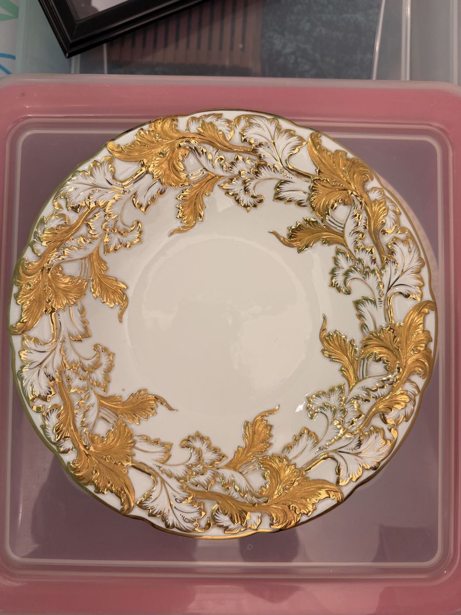 Antiqe German Porcelain Plate. Prestine Condition