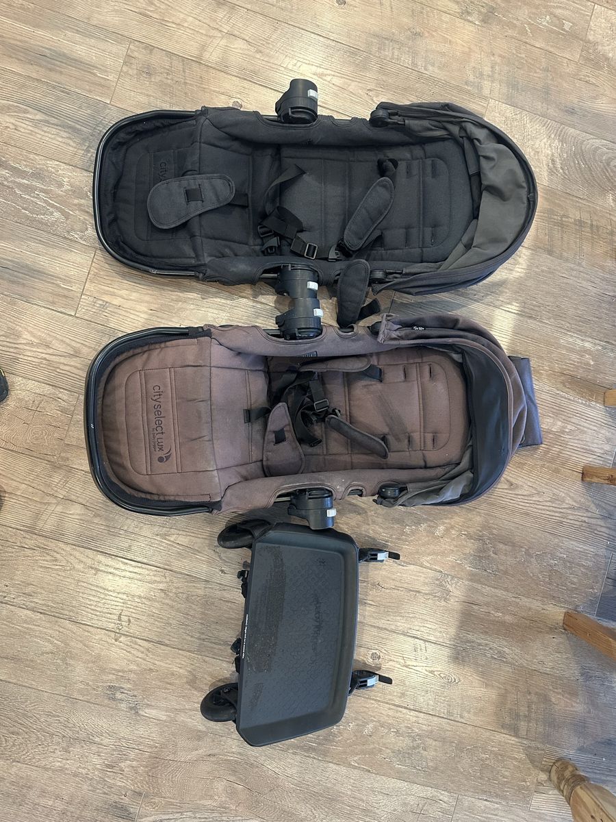 Baby Jogger City Select Lux Stroller Second Seat & Glider Board - Black/Brown