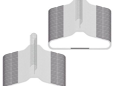 (50-pack) No Slip Slim Hangers w/Chrome hook
