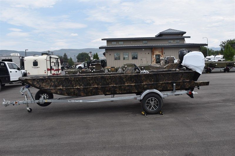2025 Lowe Rough Neck 1860 Rambler with a 60HP Mercury Engine and Trailer