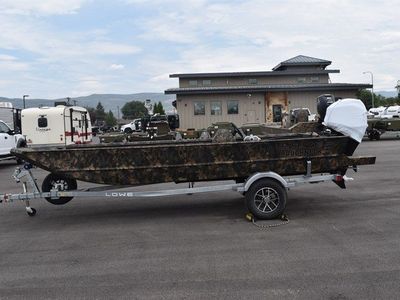 2025 Lowe Rough Neck 1860 Rambler with a 60HP Mercury Engine and Trailer