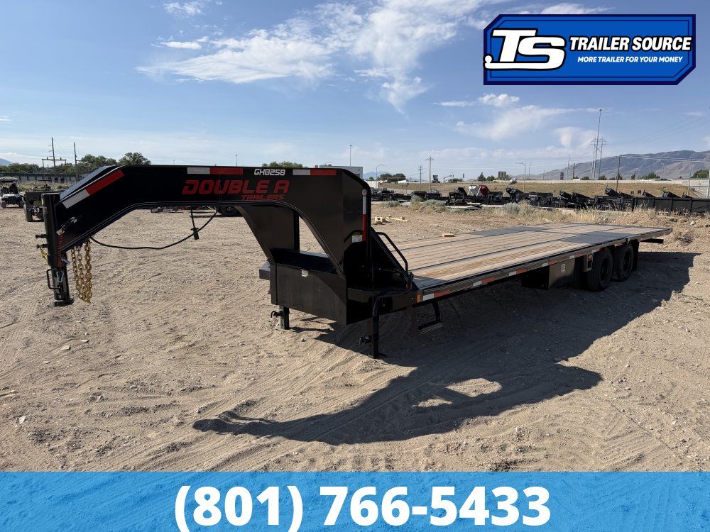 8.5x32 Double A Pro Series GHB Hydraulic Dovetail Gooseneck Equipment Trailer - 25.9K GVWR - Engineered Beam, Engineered Neck,
