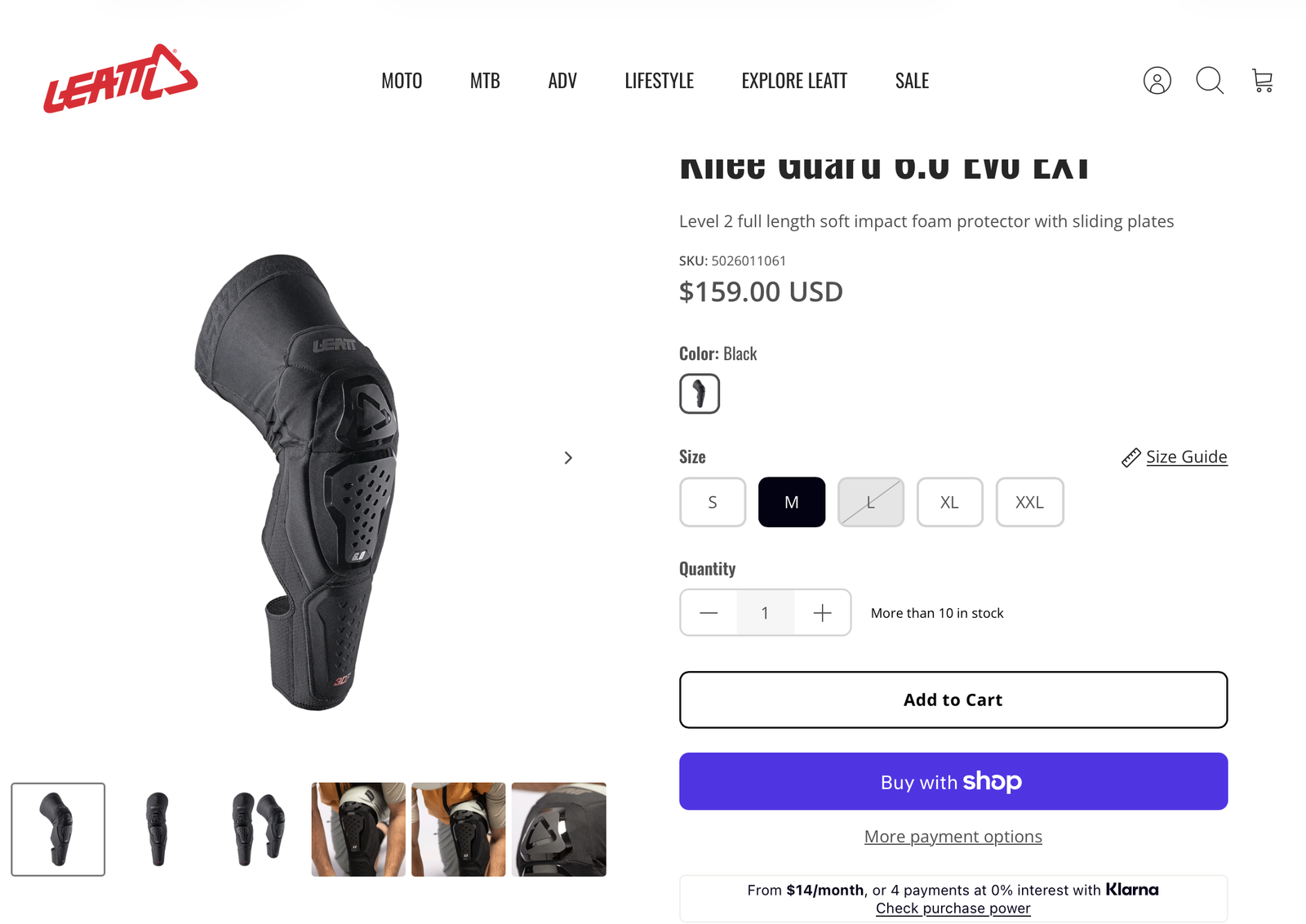 Leatt Elbo & Knee guards, New, size MD